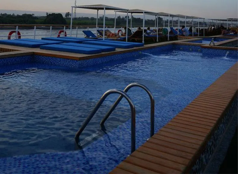 Sun deck of the Radamis I Nile Cruise Nile cruise